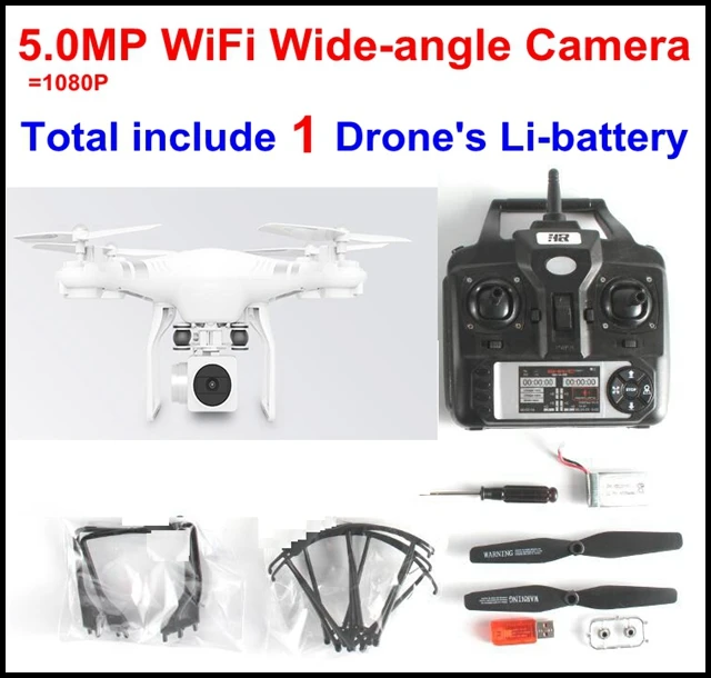 Обновление SH5H Радиоуправляемый Дрон Квадрокоптер вертолет Wi-Fi FPV широкоугольный 1080P камера 4CH удержание высоты RTF V z5 f11 s20w s30w s70w Дрон - Цвет: White sh5h 1080P 1b
