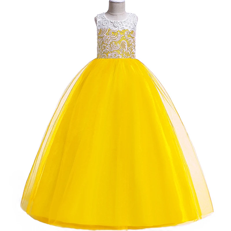Teenage Costume Girls Dress Summe Children's Clothing Party Princess Baby Kids Lace Wedding Dresses elegant Prom | Детская одежда и