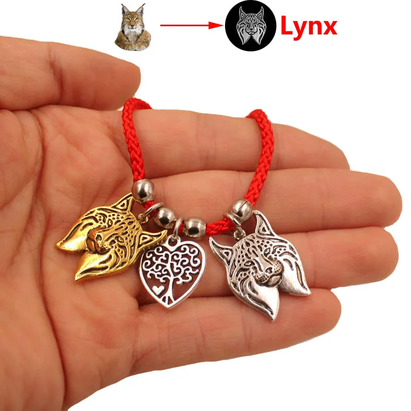 Очаровательный браслет Lynx с кошкой животным для женщин мужчин пары веревка