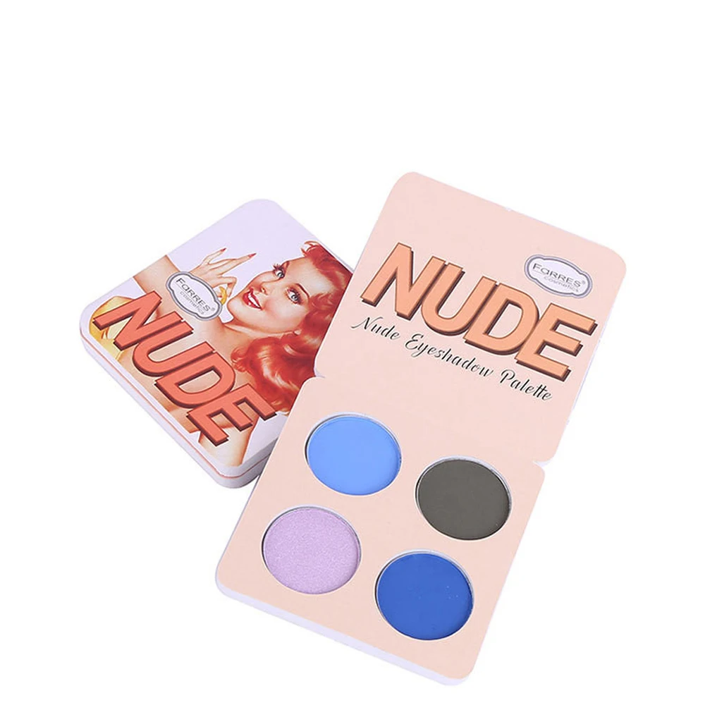 Палитра для макияжа тени век 4 цвета пудра пигмент косметика блеск Make Up Maquiagem