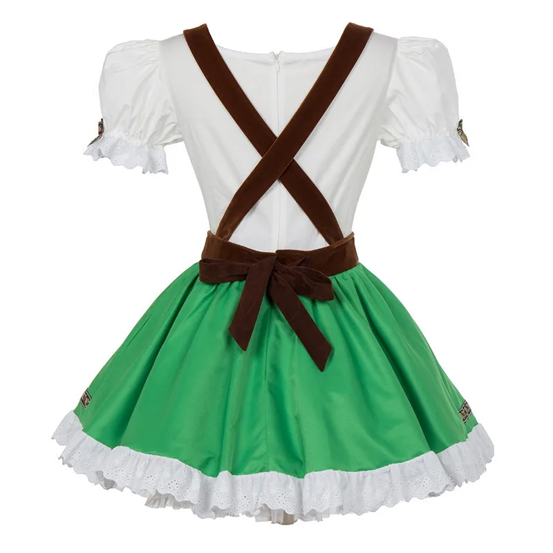 

Adult Women Oktoberfest Beer Girl Maid Costume Bavarian German Wench Dirndl Fancy Dress