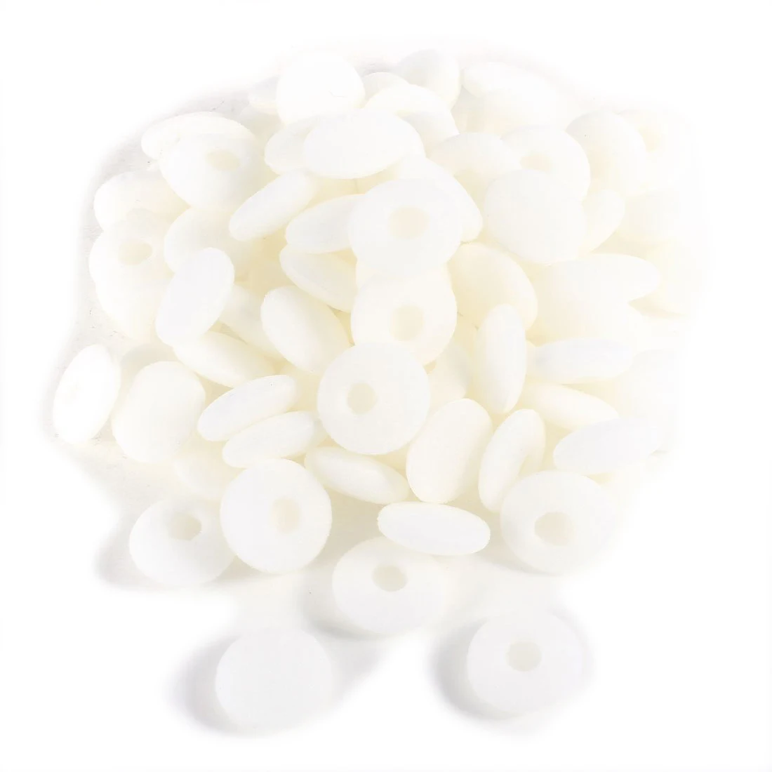 

100 Pcs White Soft Sponge Earphone Ear Pad Cover Replacement