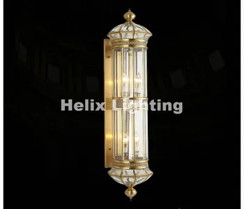 New Arrival Retro Brass Lamp 110V~220V Indoor/Outdoor Brass Wall Lighting D25cm H70cm/100cm Antique Bronze Living Room Lights