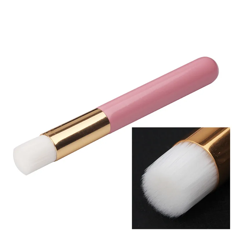 Pink Flat 1 шт. щеточка для очистки ресниц, шампунь для ресниц, щетка для чистки бровей, носа, черных точек, щетка для мытья макияжа, уход за кожей, мусс, кисти, инструменты - Handle Color: Pink Flat