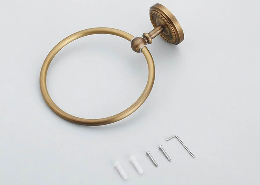 Бесплатная доставка кольцо для полотенец медная Античная бронзовая отделка
