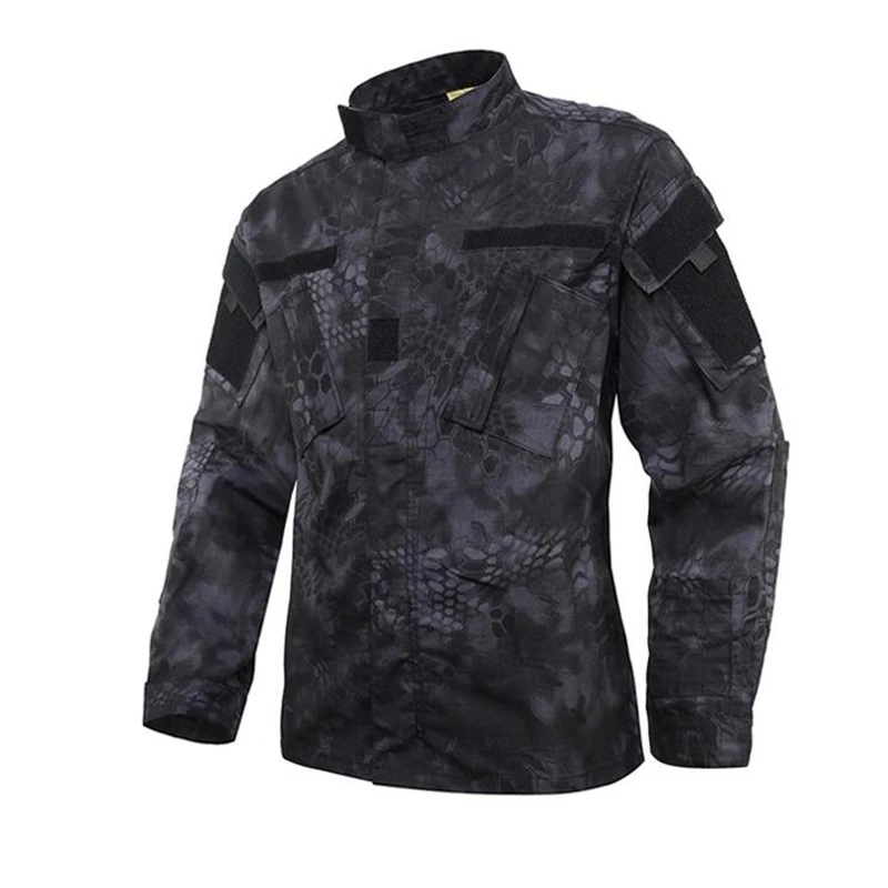top Тактический Kryptek Typhon Camo BDU полевая Униформа Камуфляжный комплект рубашка брюки Мужская тактическая охотничья Униформа Мультикам - Цвет: top
