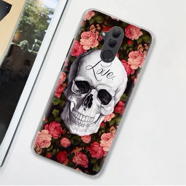 01 Цветочный Череп сахарный череп чехол для телефона для huawei Коврики 20 Pro 10 20 Lite P Смарт плюс P30 Pro P30 P20 Lite чехол Coque - Цвет: 01