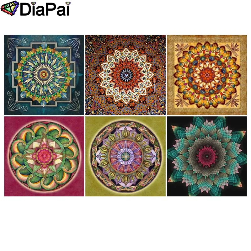

DIAPAI Diamond Painting 5D DIY Full Square/Round Drill "Religious Mandala" 3D Embroidery Cross Stitch 5D Decor Gift