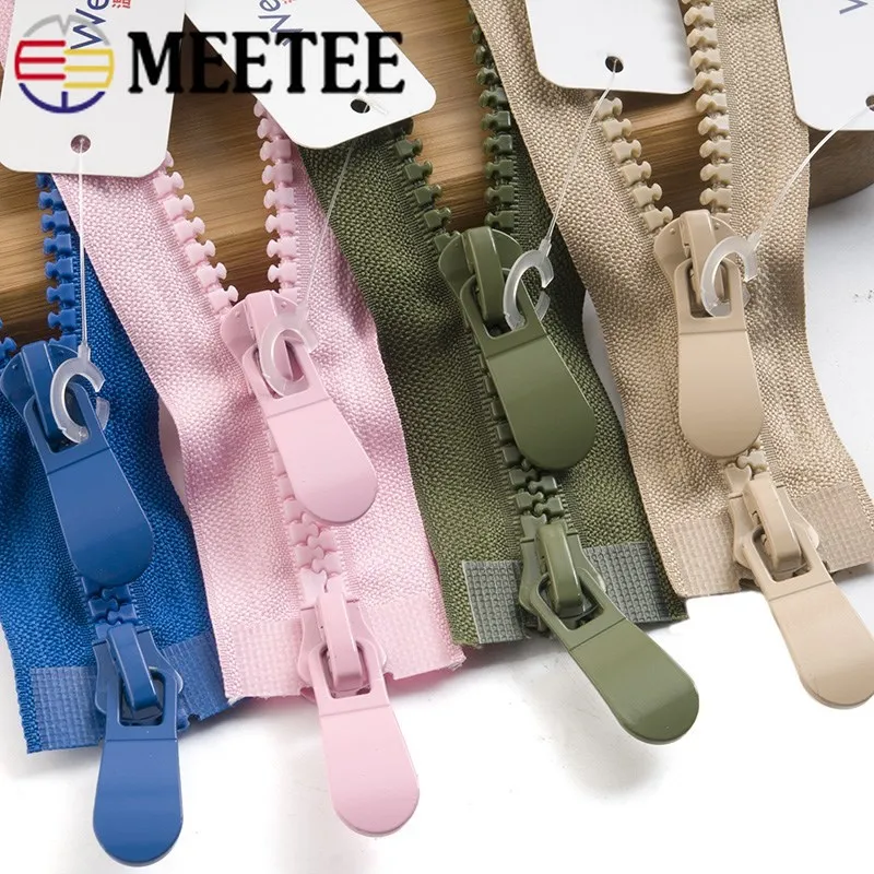 Meetee 2 шт. 60-150 см 5# металлическая вращающаяся застежка-молния с открытым концом для пуховика двусторонняя молния голова пошив одежды «сделай сам» Аксессуары