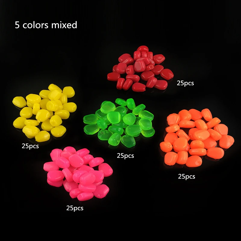 125Pcs/lot Corn soft Fishing Lures Silicone fragrance Smell Grass Carp Baits Isca Artificial Accessories Soft Bait