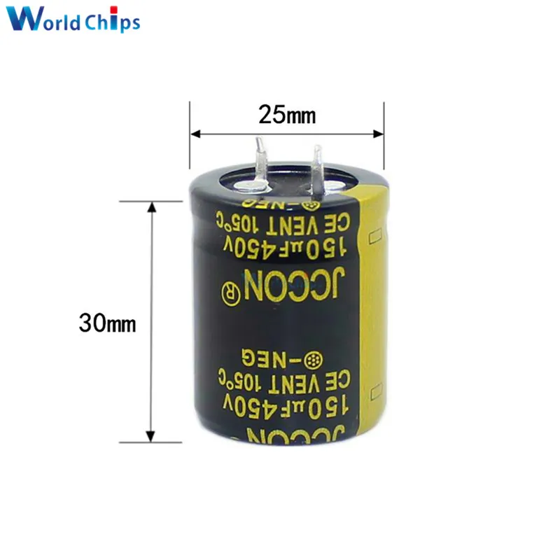 450V 150uF 25X30mm Высокочастотный Низкочастотный алюминиевый электролитический
