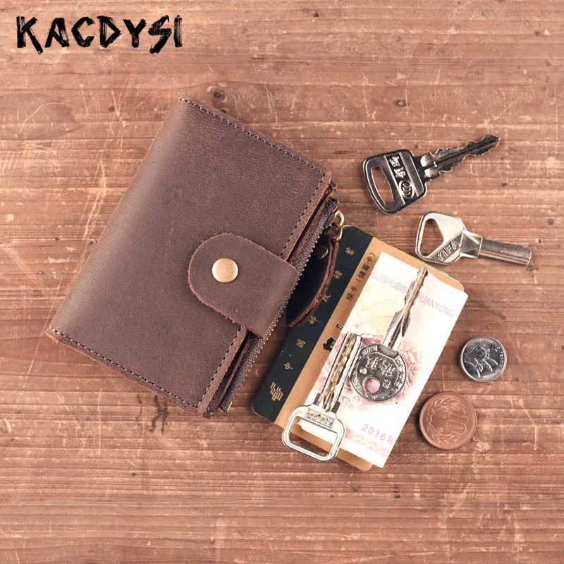 Кошелек для ключей ручной работы из натуральной коровьей кожи в стиле ретро