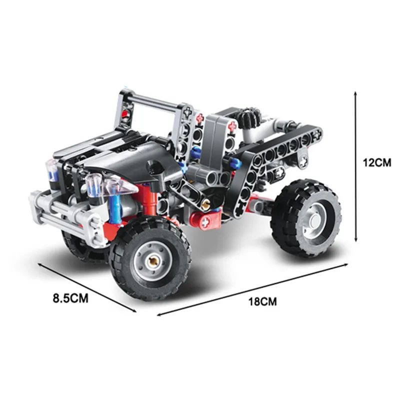 Модель строительных блоков совместимых с Technic 3342 транспортный джип Авангард