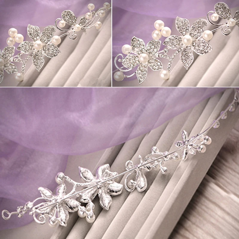 Свадебные аксессуары для волос шармы клипсы романтическая заколка с кристаллами