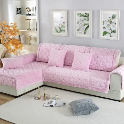 

Winter thick plush sofa cushion, wide-side non-slip sofa cushion cover towel
