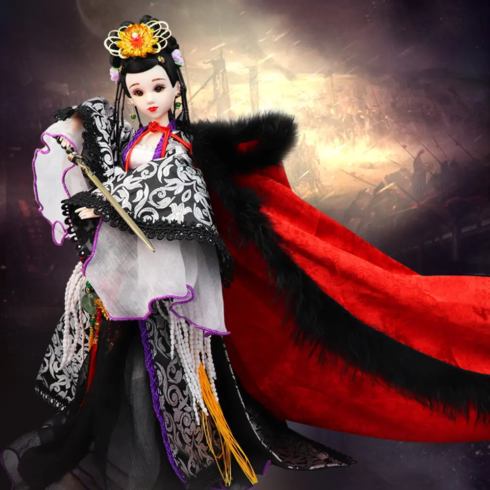 Шарм Fortune Days East древняя кукла костюм 1/6 как куклы BJD Liang Hongyu с макияжем 14 шарнирное