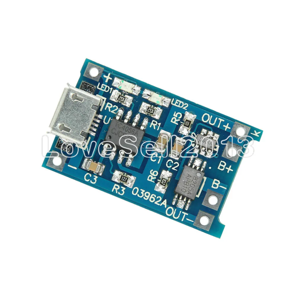 Автоматическая защита 1 шт. шт Micro USB 5V 1A 18650 TP4056 модуль зарядного устройства
