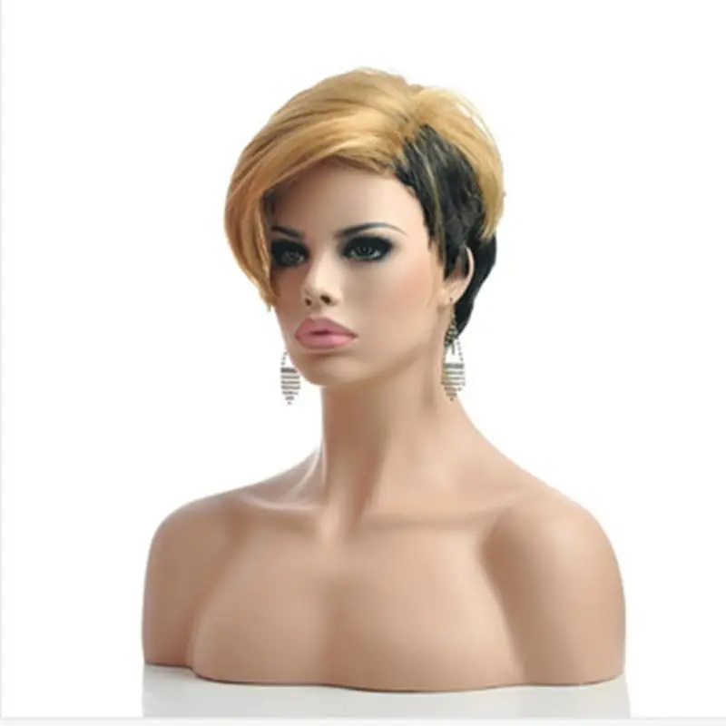 JOY &amp BEAUTY 10 &quotкороткий парик черный/золотой черный женский из натуральных прямых