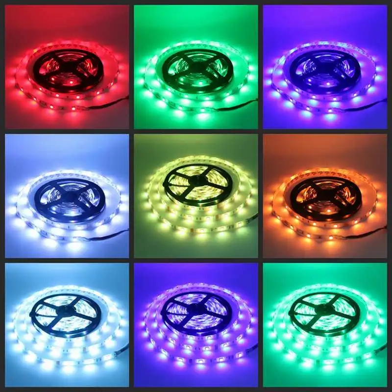 

SZYOUMY RGB Music Wifi Remote LED Strip Light SMD 5050 5M 150LEDS Flexible Tape 30LEDS/M Diode Ribbon Controller 3A Adapter