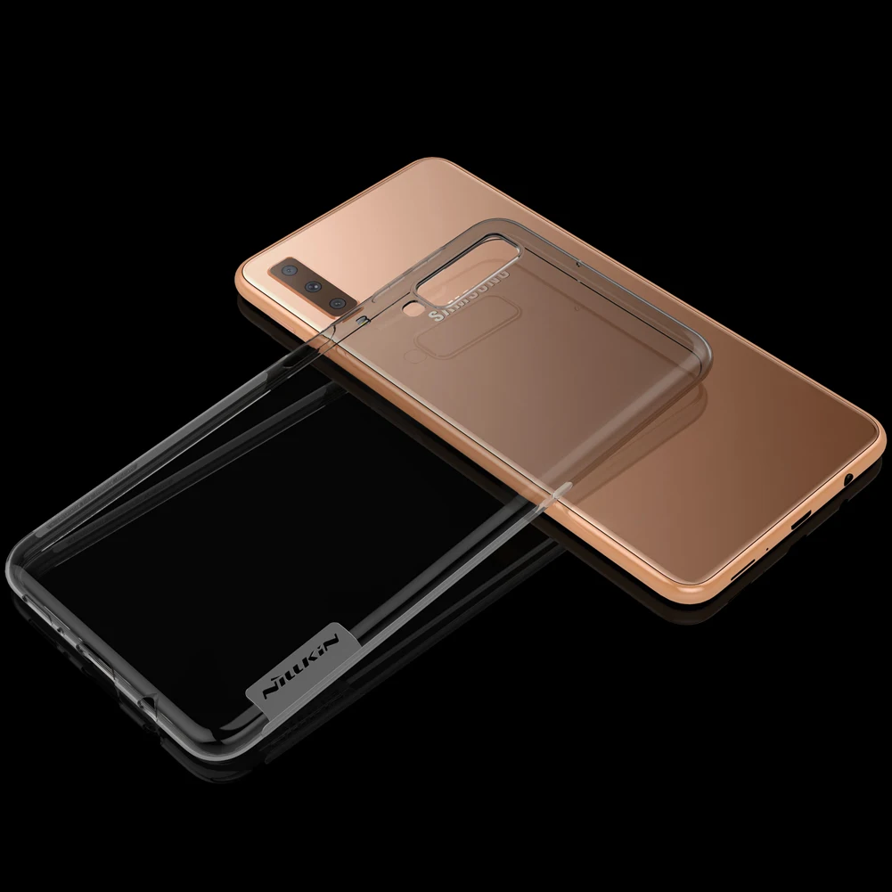 Мягкий чехол для samsung Galaxy A7 A750F Nillkin серии Nature прозрачный ТПУ чехол с рисунками samsung A7 чехол