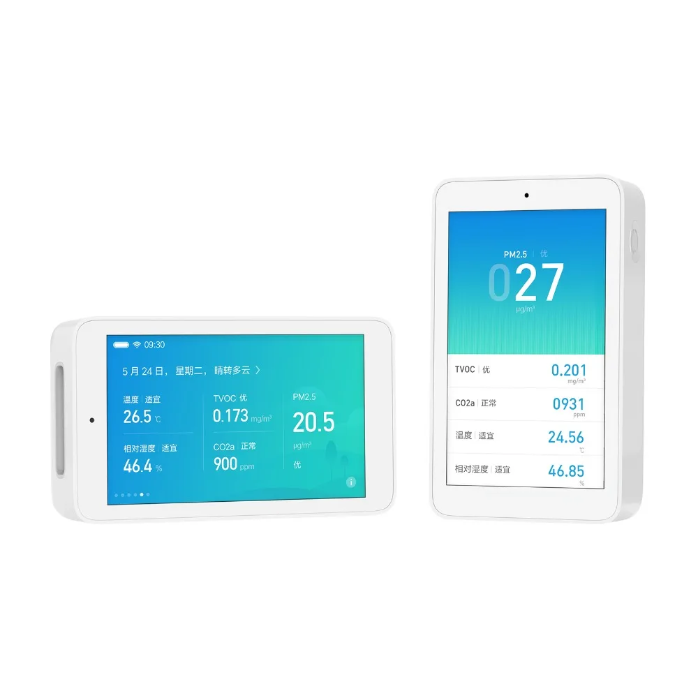 Xiaomi Mijia Air Detector Высокоточный 3 97 дюймовый сенсорный экран USB интерфейс PM2.5 CO2a TVOC