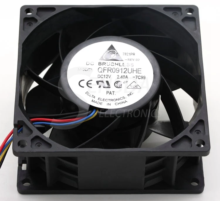 Для delta 9 см QFR0912UHE 9238 90 мм DC 12 В 2.40A 4 контактный pwm серверный инвертор осевой кулер