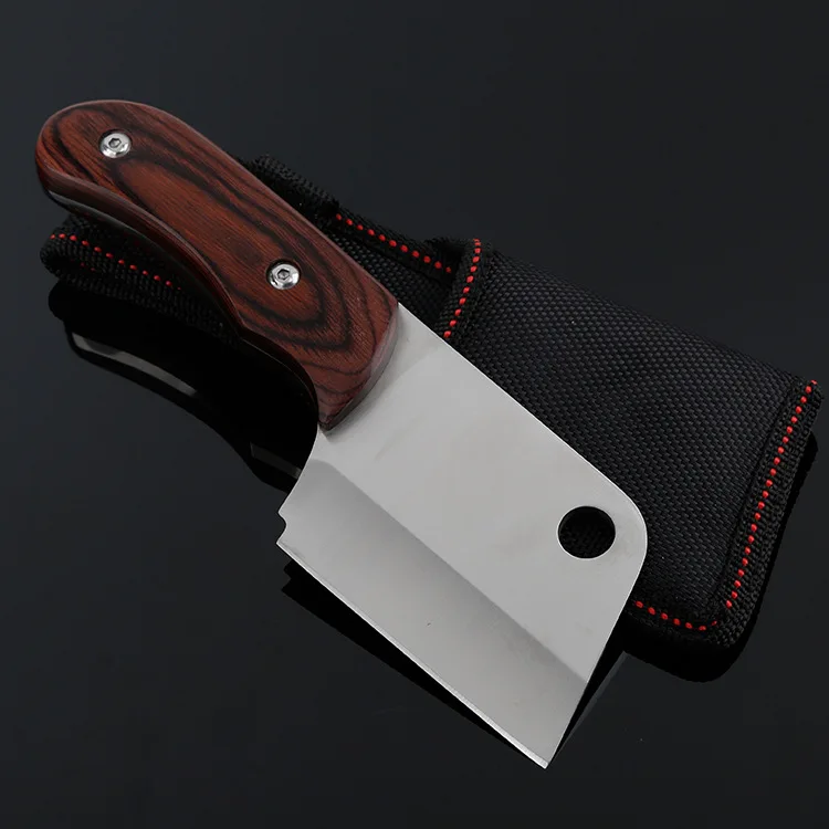 Camping kitchen small knives Fixed Blade knife Serrated Survival Knife ourdoor EDC tools wood handle with Nylon Sheath SH7 | Инструменты
