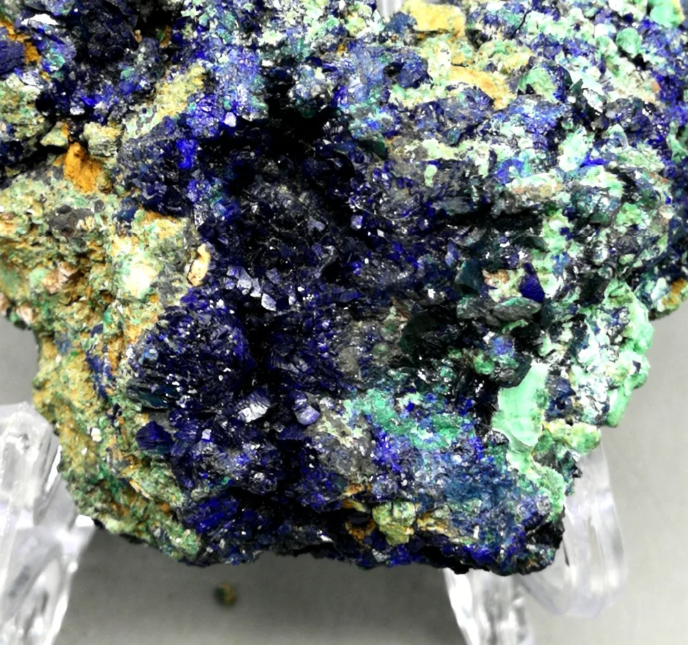 98 г натуральный камень и кристалл azurite/Малахитовый симбиотический минеральный