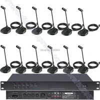 pro classic wired conference gooseneck mic microphone system for big meeting room 1 chairman 14 delegate micwl 350u b15