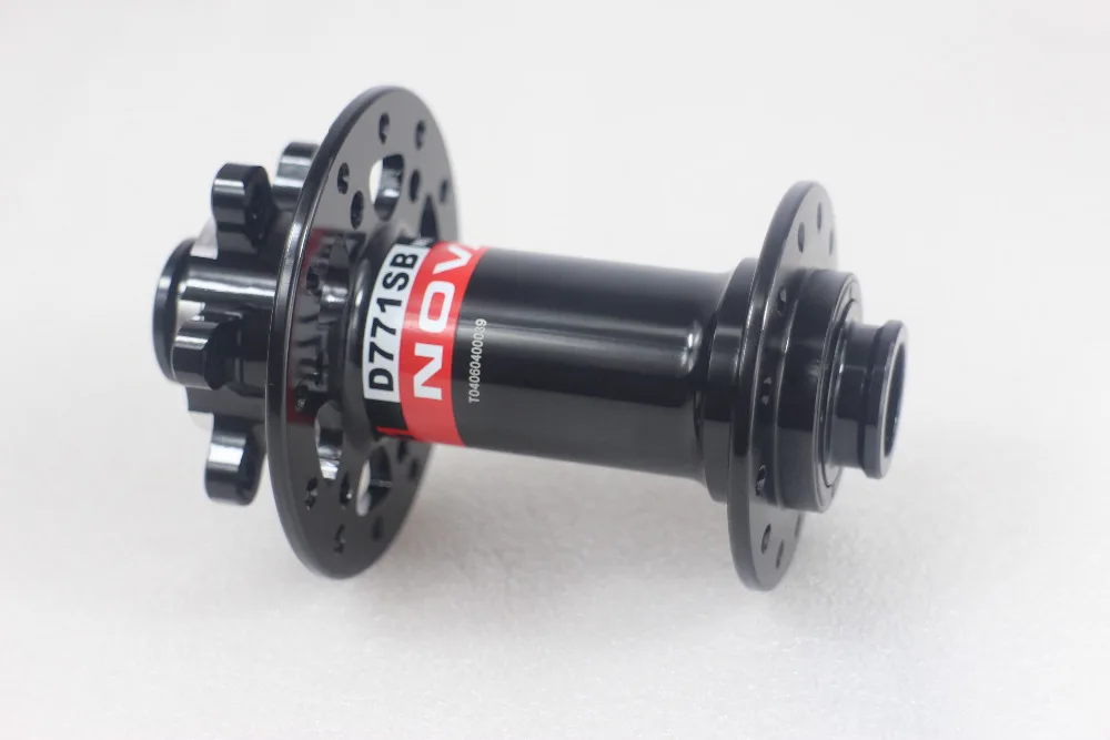 24H Novatec D771SB 100mm * 15mm thru disc front hub 24 key holes black red cyclocross CX MTB XC crosscountry mountain bicycle | Спорт и