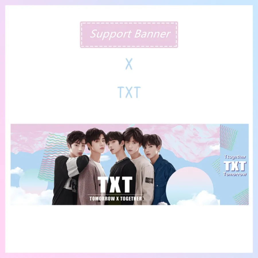 Kpop TXT тканевый баннер завтра X вместе Soobin Yeonjun концертный аэропорт поддержка повесить плакат