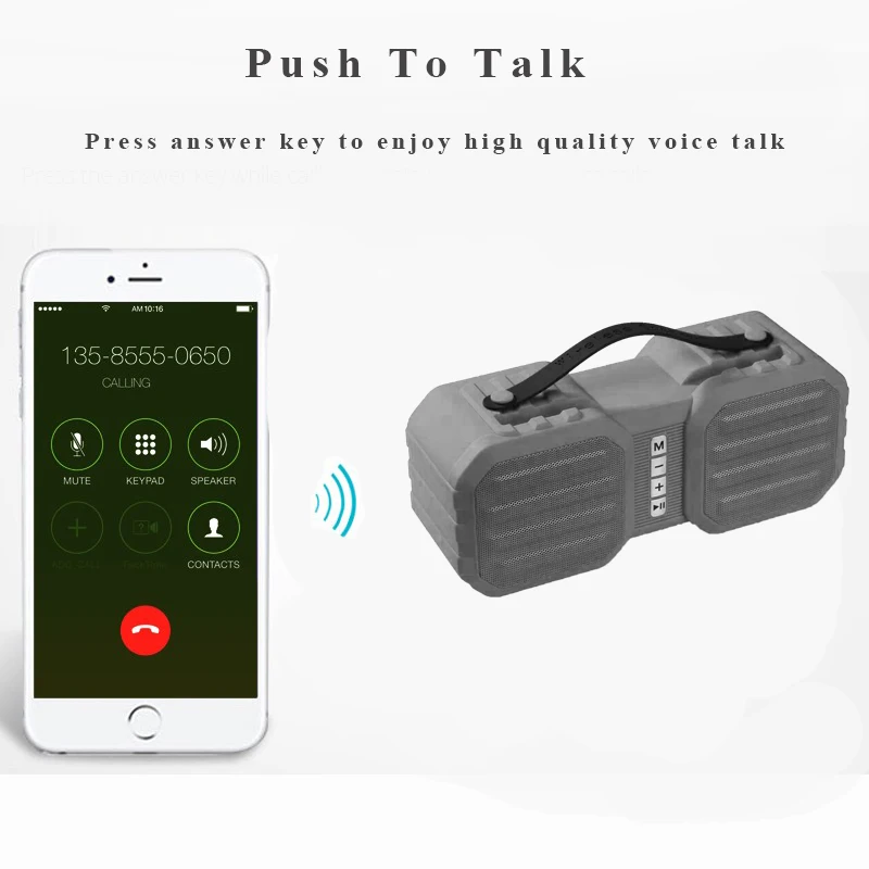 10 Вт Bluetooth динамик CD16 Портативная звуковая колонка SuperBass панель сабвуфера