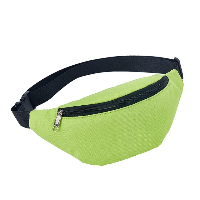 green waist pack Красочная поясная сумка унисекс, модная Водонепроницаемая поясная сумка, сумка на молнии, 110 см, длина ремня F069 - Цвет: green waist pack