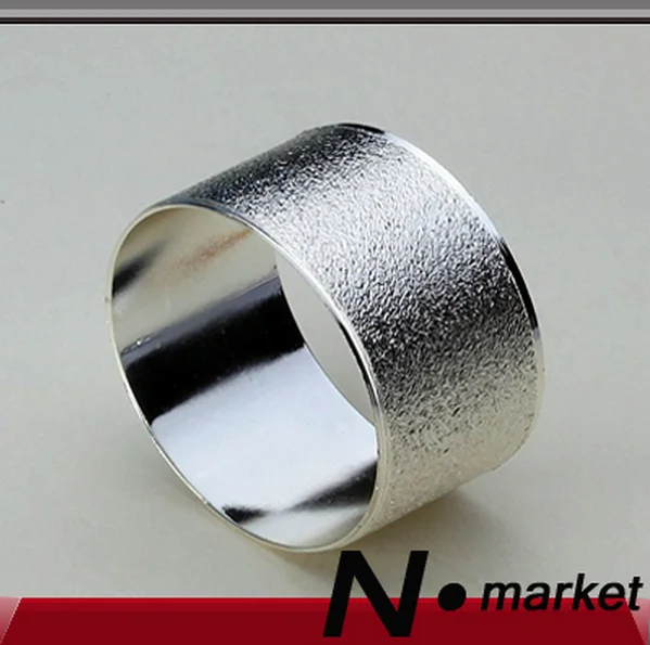 Сингапур стиль матовое серебро кольцо для свадебных салфеток круглый красоты