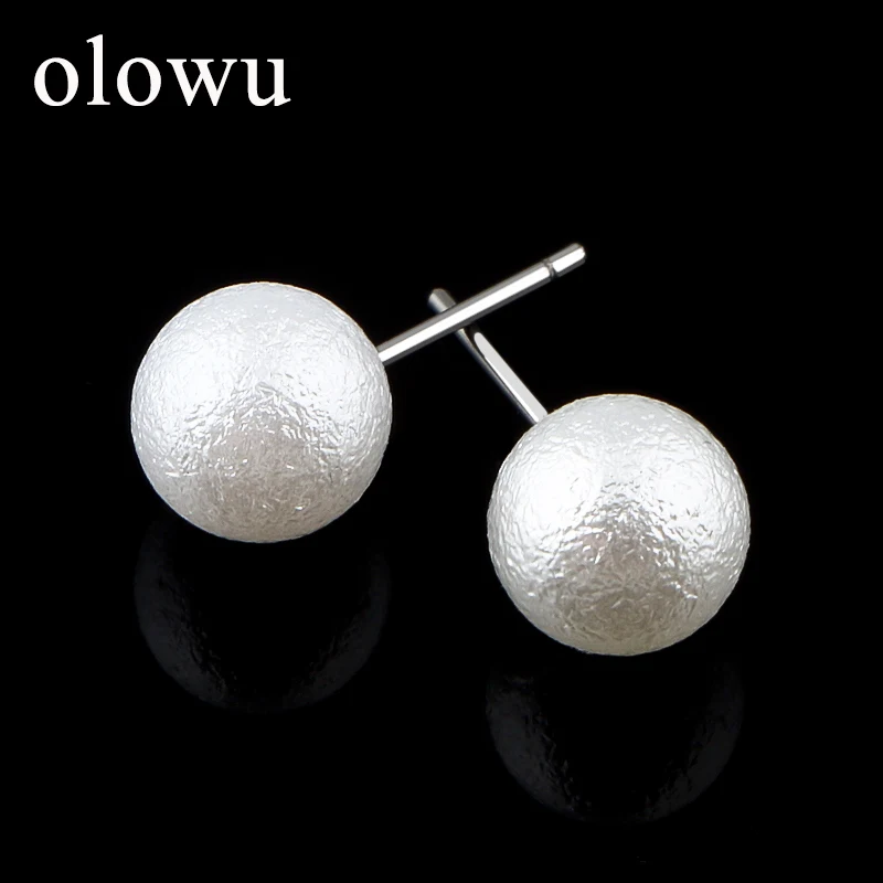 Olowu модные серьги гвоздики из бисера для женщин 2018 эффектные элегантные белые