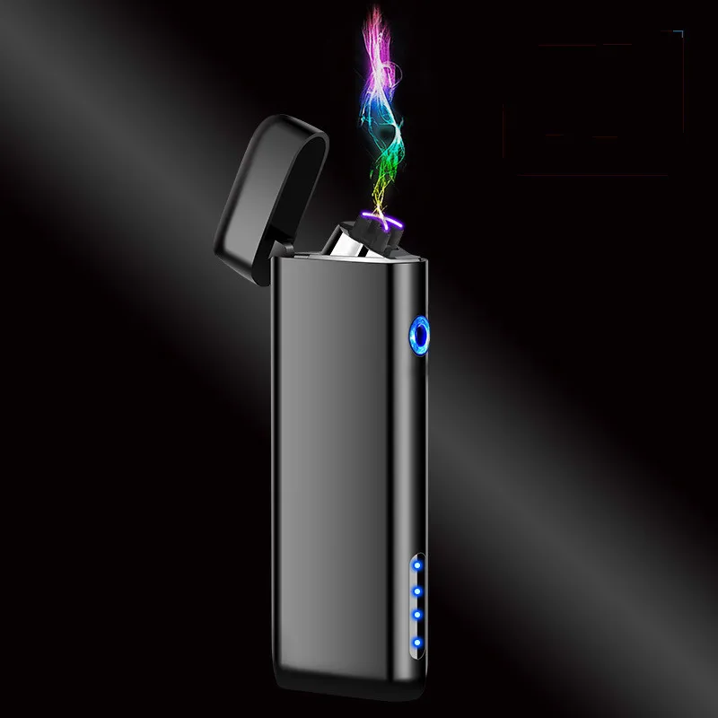 Новая Металлическая ветрозащитная электронная Usb зарядка Зажигалка для сигарет