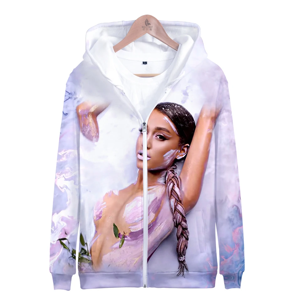 Ariana Grande толстовка на молнии, повседневные толстовки, новая модная крутая осенняя и зимняя одежда Highstreet, толстовка
