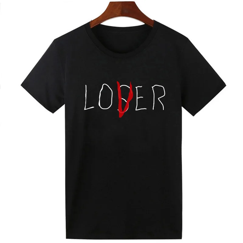 Пользовательские Печатные Топы хипстер фильм это lossers Клубная футболка для мужчин и женщин Повседневная хлопковая футболка с коротким рукавом losser Lover It Inspired