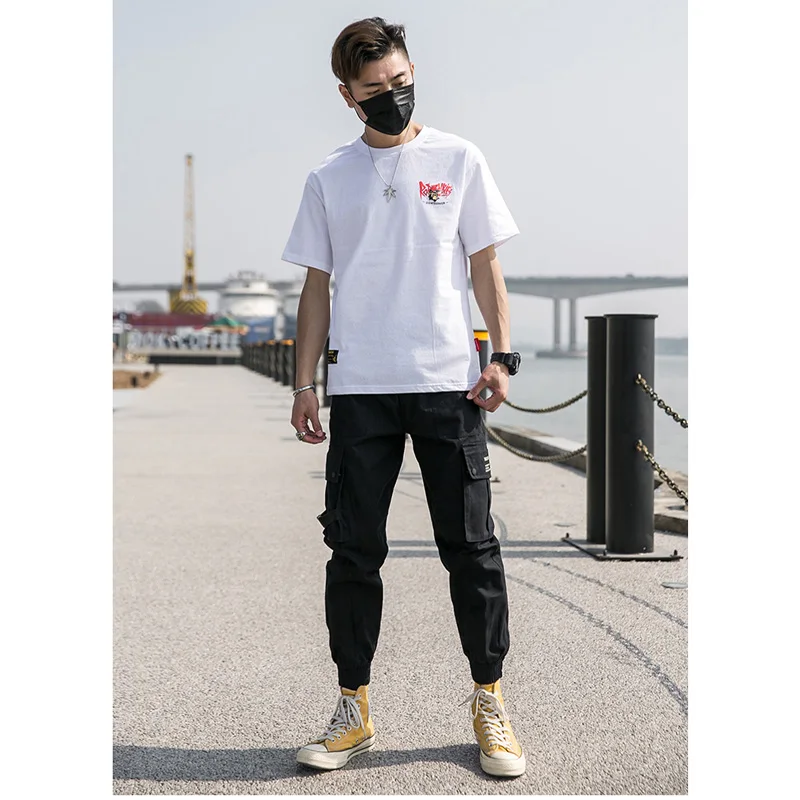 HFNF хип-хоп с короткими рукавами Мужская/Женская трендовая одежда новинка для