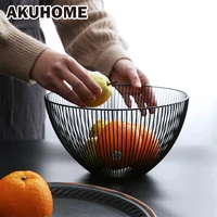 wrought iron fruit basket modern minimalist drain basket living room home fruit bowl snacks debris storage basket akuhome