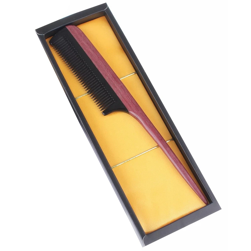 Расчески для волос-мелкий зубной деревянный гребень хвоста-без статического