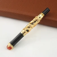jinhao dragon king vintage rollerball pen green jewelry metal embossing noble golden color business office school supplies