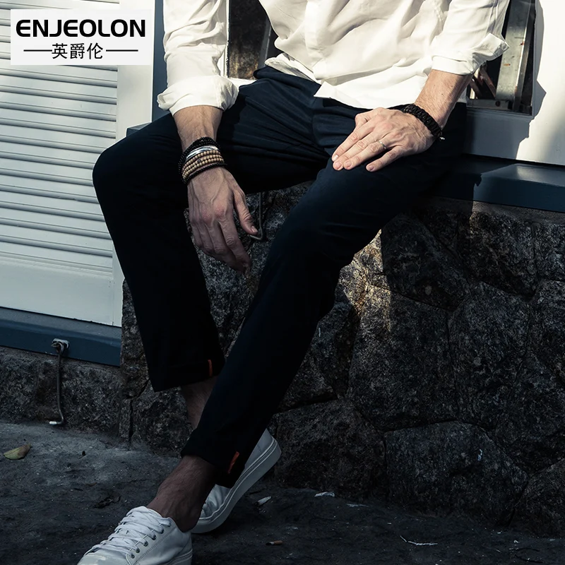 Мужские прямые брюки Enjeolon однотонные длинные до щиколотки 3 вида цветов K6052 |