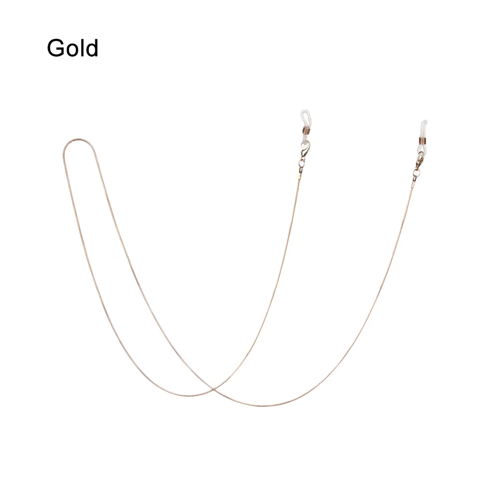 02 gold Хит, мужские держатели для очков, модные, толщина 1,2 мм, золотой, серебряный цвет, змеиная цепочка для очков, ремешок для женщин, ремни для очков - Цвет: 02 gold