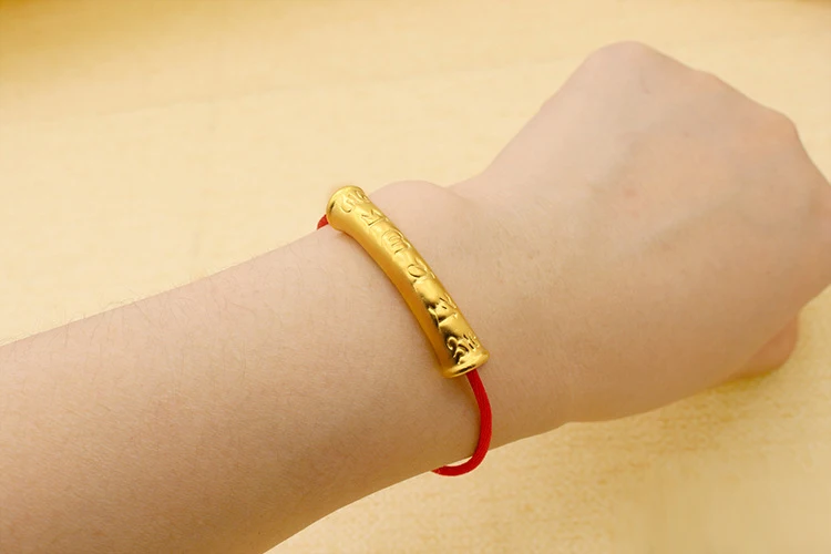 S925 Sterling Silver Color 3D Curved Pipe Six Words Transfer Beads Bracelet  DIY Luxury Jewelry Accessories Wholesale