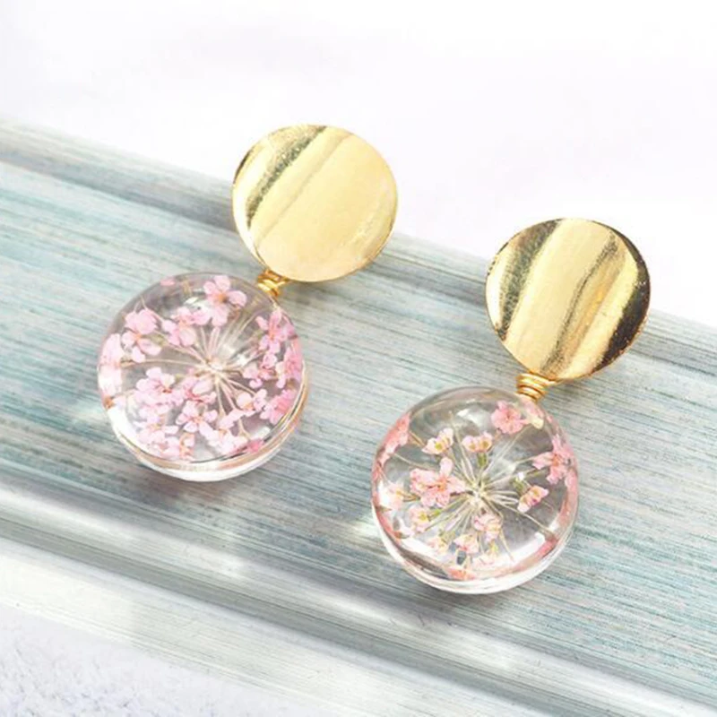 Новые модные серьги D для женщин золотого цвета Круглые шарики геометрические