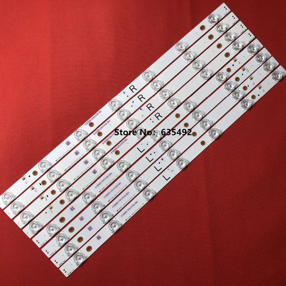 

Original 1set=8Pieces(4R+4L) LED Backlight Array LED TV Strip Bar 550TV01 V4 / TB5509M V0_00 +550TV02 V4 / TB5509M V1_00
