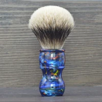 dscosmetic 26mm blue galaxy two band badger hair knot shaving brush with good backbone