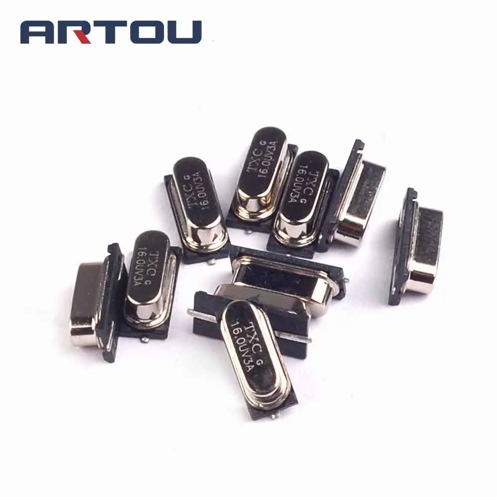 10 шт. 49SMD 16 000 МГц Пассивный кристаллический осциллятор SMD | Электронные компоненты