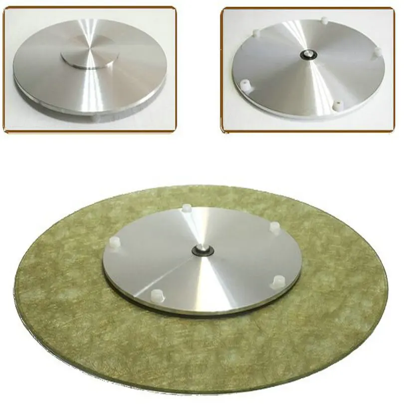 HQ SW02 роскошное закаленное стекло поворотный стол Lazy Susan с золотой проволокой
